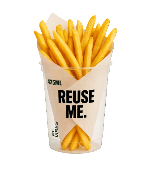 Reusable Chip Bucket – 425ml - Box of 300 - Revibes
